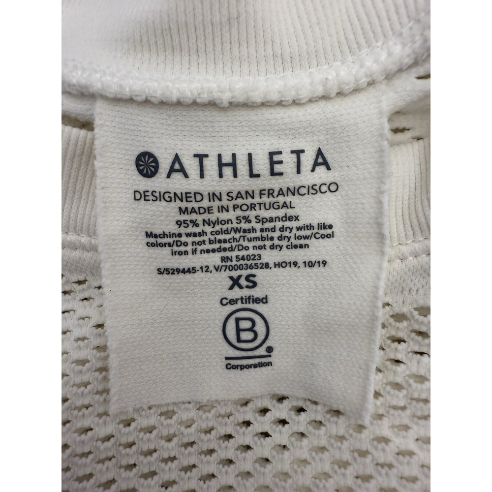 Athleta Burpee Double Lined Laser Cut Long Sleeve Athletic Top XS - Picture 4 of 7